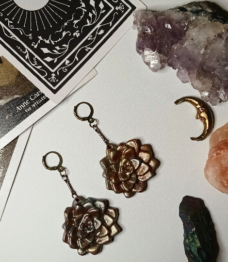 Succulent Dangle Earrings